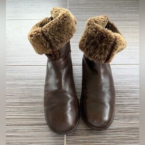 Stuart Weisman, real fur leather and suede ankle boots size 8.5